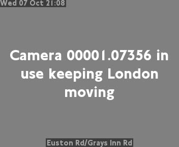 The road at Euston Rd/Grays Inn Rd, live