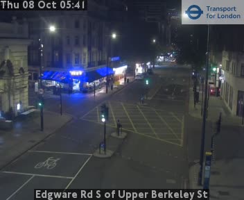 The road at Edgware Rd S of Upper Berkeley St, live