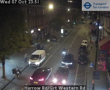 The road at Harrow Rd/Grt Western Rd, live