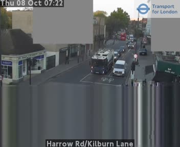 The road at Harrow Rd/Kilburn Lane, live