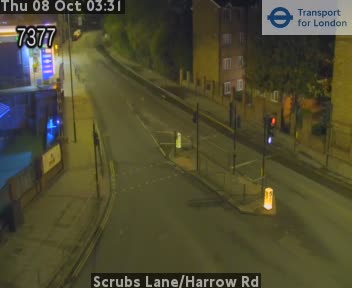 The road at Scrubs Lane/Harrow Rd, live