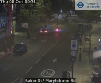 The road at Baker St/ Marylebone Rd, live