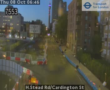 The road at H.Stead Rd/Cardington St, live