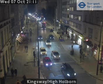The road at Kingsway/High Holborn, live