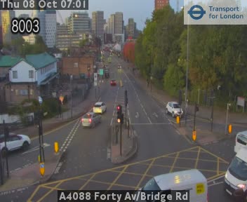The road at A4088 Forty Av/Bridge Rd, live