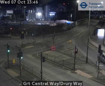 The road at Grt Central Way/Drury Way, live