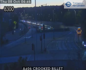 The road at A406 CROOKED BILLET, live