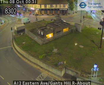 The road at A12 Eastern Ave/Gants Hill R-About, live