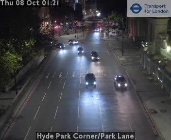 The road at Hyde Park Corner/Park Lane, live