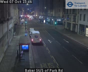 The road at Baker St/S of Park Rd, live