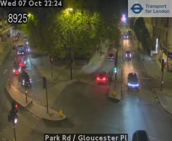 The road at Park Rd / Gloucester Pl, live