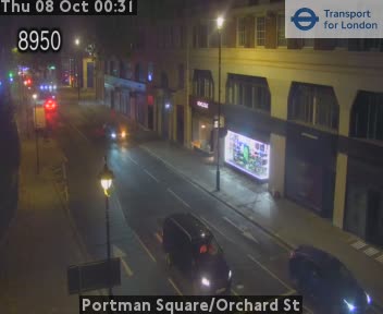 The road at Portman Square/Orchard St, live