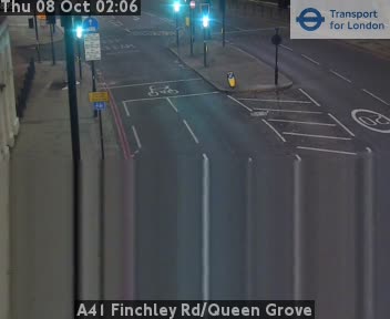 The road at A41 Finchley Rd/Queen Grove, live