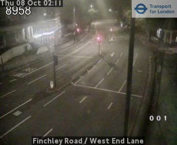The road at Finchley Road / West End Lane, live
