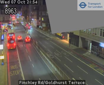 The road at Finchley Rd/Goldhurst Terrace, live