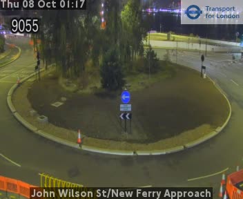 The road at John Wilson St/New Ferry Approach, live