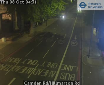 The road at Camden Rd/Hillmarton Rd, live