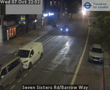 The road at Seven Sisters Rd/Barrow Way, live