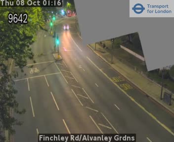 The road at Finchley Rd/Alvanley Grdns, live