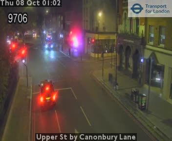 The road at Upper St by Canonbury Lane, live