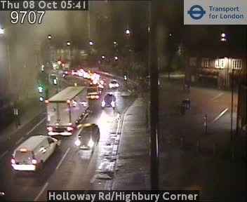 The road at Holloway Rd/Highbury Corner, live