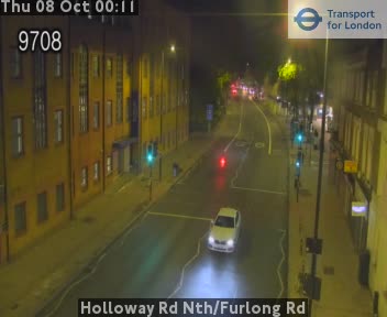 The road at Holloway Rd Nth/Furlong Rd, live