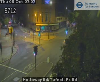 The road at Holloway Rd/Tufnell Pk Rd, live