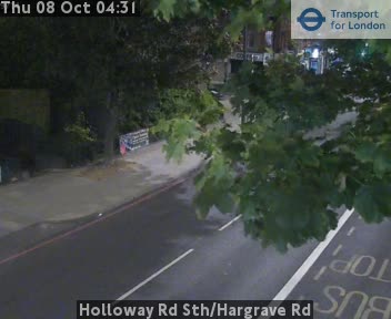 The road at Holloway Rd Sth/Hargrave Rd, live