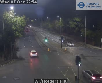The road at A1/Holders Hill, live