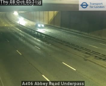 The road at A406 Abbey Road Underpass, live