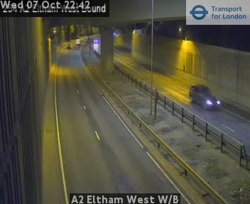 The road at A2 Eltham West W/B, live