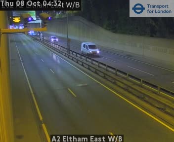 The road at A2 Eltham East W/B, live