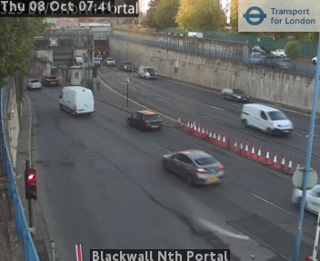The road at Blackwall Nth Portal, live