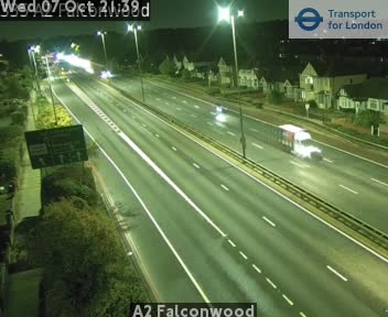 The road at A2 Falconwood, live