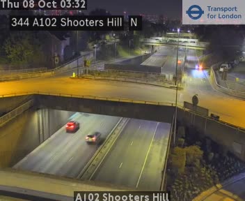 The road at A102 Shooters Hill, live
