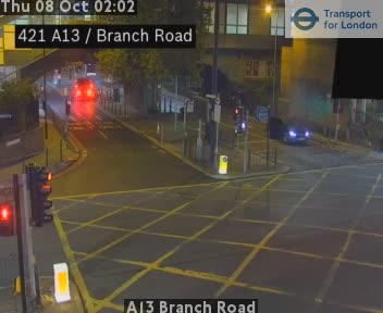 The road at A13 Branch Road, live