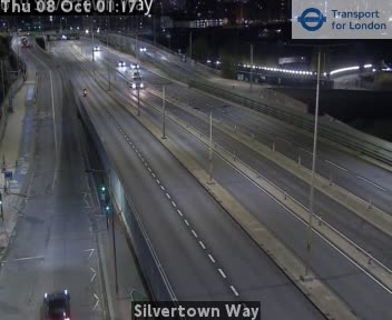 The road at Silvertown Way, live