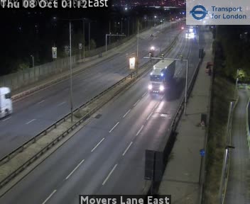 The road at Movers Lane East, live