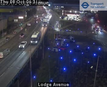 The road at Lodge Avenue, live
