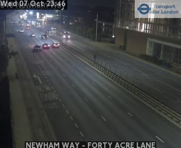 The road at NEWHAM WAY - FORTY ACRE LANE, live