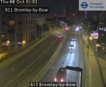 The road at A12 Bromley-by-Bow, live