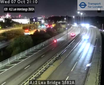 The road at A12 Lea Bridge 3582A, live