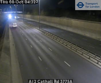 The road at A12 Cathall Rd 3775A, live