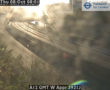 The road at A12 GMT W Appr 3921J, live