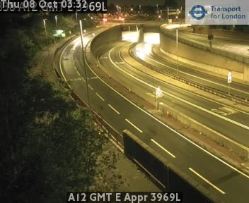 The road at A12 GMT E Appr 3969L, live